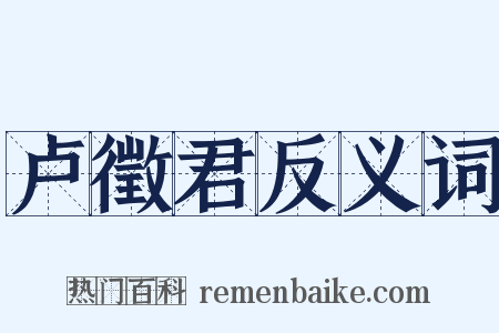 卢徵君反义词是什么意思的图片